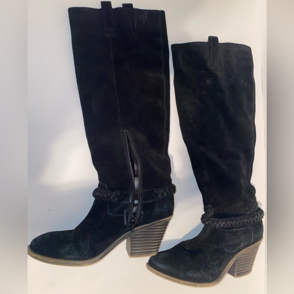 western suede leather boot